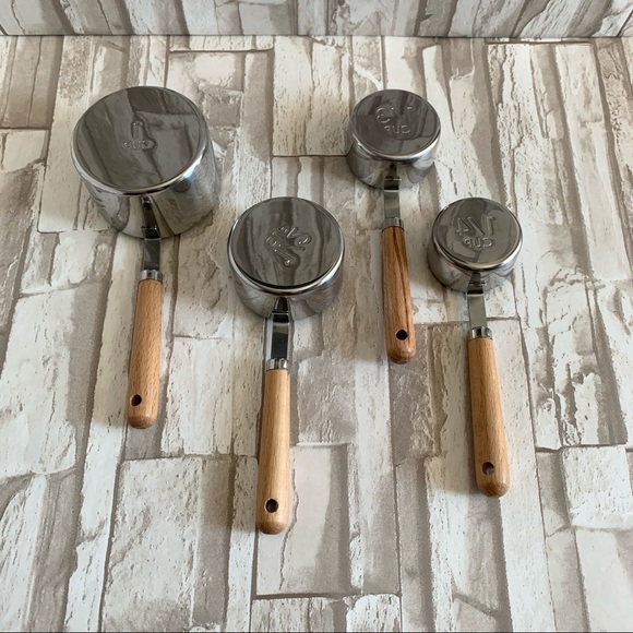 Rae Dunn Measuring Cups with Wood Handles - Picture 5 of 9